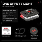 Guardian Angel Micro Series Safety Lights, (All White Front & Red Rear) | Rechargeable, Magnetic & Hands-Free Wearable LED Flashlight for Dog Walking, Cycling, Hiking, Camping & Fishing