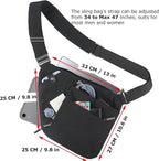 Sling Bag Cross Body Bag, Anti Theft Crossbody Bags for Travel Lightweight Chest Shoulder Bags for Women Men
