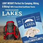 Thousand Lakes Freeze Dried Vegetables - Cauliflower Florets and Stems 2-pack 0.8 ounces (1.6 ounces total) | No Salt Added