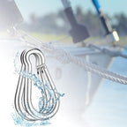 50PCS M8x5/16 Gavanized Steel Carabiner Clips, 3" Heavy Duty Spring Snap Hooks Carabiner, 470LBS Capacity Spring Quick Links Clips for Camping Hiking Hammock Swing and Outdoor Activities