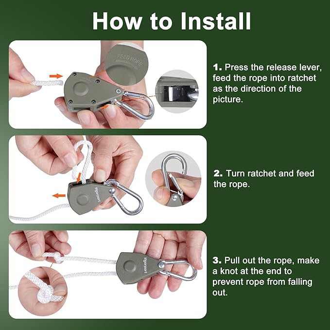 Vigorport Retractable Travel Clothesline, Portable Clothes Line Heavy Duty Rope Pully System with Carabiner for Outdoor Camping, Cruise Ships, Indoor Backyard, Balcony (White, 19Ft)