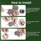 Vigorport Retractable Travel Clothesline, Portable Clothes Line Heavy Duty Rope Pully System with Carabiner for Outdoor Camping, Cruise Ships, Indoor Backyard, Balcony (White, 19Ft)