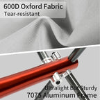 SHALLWE Camping Chairs, All Aluminum Frame Portable Folding Camp Chair for Adults, Heavy Duty High Back Collapsible with Built-in Pillow, Side Pocket, Carry Bag for Backpacking, Hiking, Beach