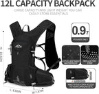 Hydration Pack Backpack, Lightweight Water Backpack with 2L Leakproof Hydration Bladder Daypack for Men Women,Running Hydration Vest for Outdoor Trail