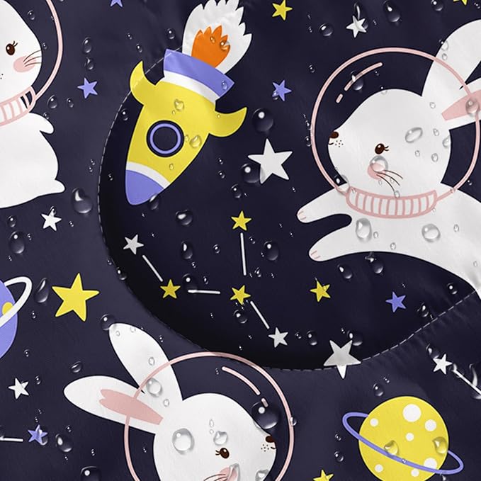 AILONEN Pink Lovely Rabbit Sleeping Bag for Girls Kids Adults,Warm and Cool Weather,Lightweight,Waterproof Backpacking,Cartoon Flowers Printed Bunny Sleeping Bag for Camping