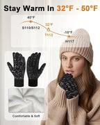 RIGWARL Touchscreen Gloves for Running Bike Anti-Slip Warm Gloves for Cycling Sports Biking Hiking Driving Walking