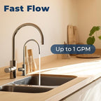 iSpring US31-NC Classic 3-Stage Under Sink Water Filtration System for Drinking, Reduces Chloramine, PFAS, Tankless Under Sink Water Filter, High Capacity Water Filter for Sink