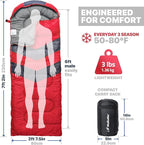 MalloMe Sleeping Bags for Adults Cold Weather & Warm - Backpacking Camping Sleeping Bag for Kids 10-12, Girls, Boys - Lightweight Compact Camping Essentials Gear Accessories Hiking Sleep Must Haves