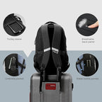 Swissdigital Design Laptop Backpack, Travel Backpack with USB Charging Port Fits 15.6 inches Computer, 31L College School Bookbag for Men,Haze Blue/Black | SD803-16