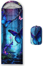 AILONEN Outer Space Astronaut Camping Sleeping Bags,Lightweight & Waterproof,3 Season Warm & Cool Weather,Cartoon Sleeping Bags for Kids,Boys Girls Travelling,Outdoors