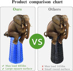 Deer's Life Square Portable Folding Stool, Upgrade Full Color Collapsible Stools for Adults Heavy Duty 485lbs Yet Small Lightweight Telescoping Retractable Camping Stool