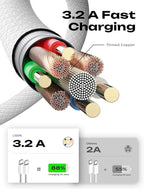 LISEN USB C Cable, 5-Pack [3.3/3.3/6.6/6.6/10FT] USBC to USBC Cable for iPhone 16e 15 Pro Max Charger Cord, 60W (3.1A) C to C Cable Fast Charging for Samsung S25/S24/23, Switch 2, iPad, MacBook