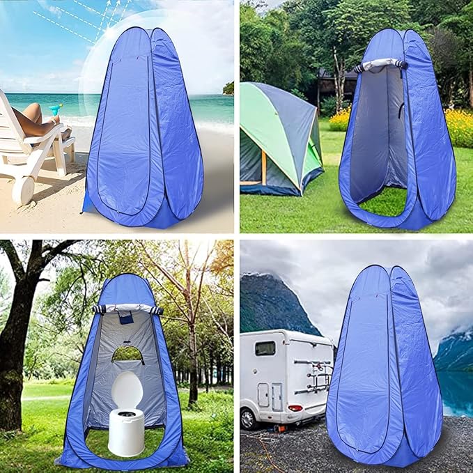 Pop Up Tent Upgrade Privacy Shower Tent Portable Outdoor Sun Shelter for Toilet Camping Biking Beach with Carry Bag