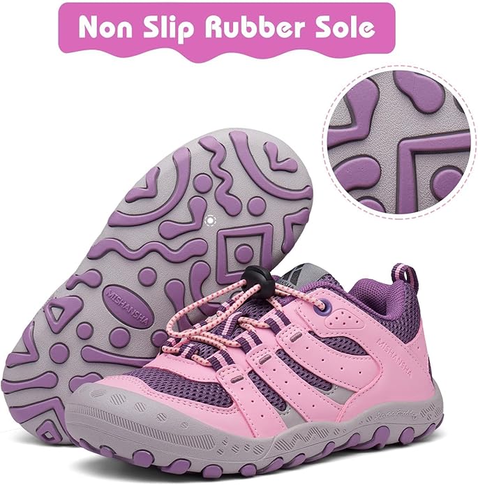 Mishansha Boy's Girl's Hiking Shoes Low Top Sneakers Outdoor Trekking Walking Climbing Running Shoes