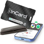 Wallet Tracker (Both iOS and Android) IP68 Bluetooth Smart Finder Card GPS Tracker for Bags Passport Works with Apple Find My (Apple MFi Certified) & Google Find My Device - Wireless Charging
