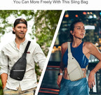 7L Sling Bag For Women Faux Leather Anti Theft Small Casual Daypack Backpack Fanny Pack Crossbody Chest Bags Purse Waterproof Black