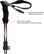 Aluminum Collapsible Ultralight Travel Trekking Hiking Pole for Men and Women (Fits 5'3" - 6'2")