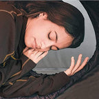 Ultralight Inflatable Camping Pillow Squared Flocked Fabric Air Pillow for Beach Hiking,Camping,Traveling,Napping,Desk Rest,Neck Lumbar Support Grey