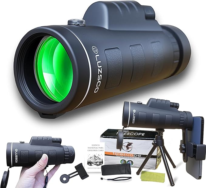 Monoculars for Adults High Powered 10x42 – Compact Waterproof Monocular Telescope with Tripod & Smartphone Adapter – Handheld Mini Pocket Telescope for Bird Watching, Hunting, Hiking, Travel & Gifts