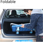 Heavy Duty Flatbed Hand Cart - Foldable Metal Handle Platform Truck with Mute Wheels for Easy Transport of Baggage Books & More - High Load Capacity (300 lbs)
