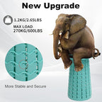 ALEVMOOM Upgraded Collapsible Stool with Cushion,600LBS Max Weight,18.31" Height Adjustable,Sturdy Portable Telescoping Stool,Folding Camping Stool for Outdoor Hiking Travel