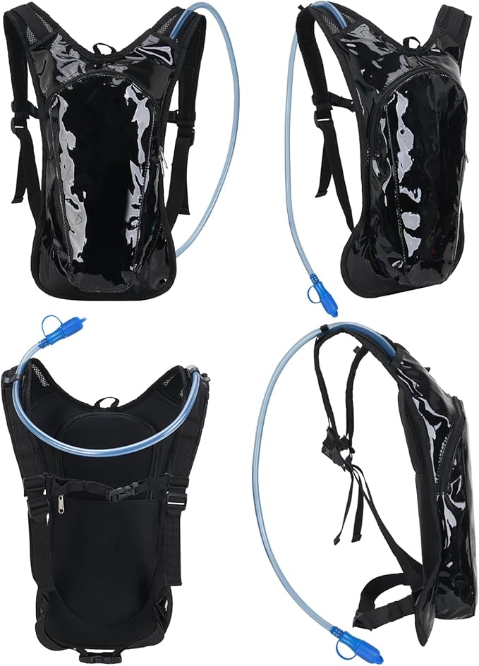 Roptat Hydration Backpack Pack with 2L Hydration Bladder - Lightweight Water Backpack Water Pouch for Women Men Running Riding Biking Music Festival