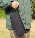 Portable Folding Stool, Small Portable Stool for Adults, Fishing Hiking Gardening and Beach with Carry Bag, Hold Up to 265 LBS (Black)