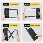 SNZ Portable Folding Camping Stool - Lightweight Folding Stool Chair, Portable Collapsible Seat with 250lbs Capacity - Mini Travel Chair for Camping, Hiking, Fishing & Outdoor Events (Black)