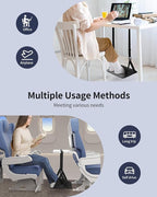 SAIJI Foot Hammock for Plane Travel, Upgraded Airplane Foot Hammock for No Feet or Leg Clashing, Portable Airplane Foot Rest with Warm & Privacy Cover, Long Flight Air Travel Essentials to Relax Feet