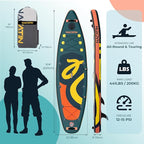 NACATIN Inflatable Stand Up Paddle Board with Kayak Seat,10'6"Upgrade Version Blow Up Paddle Boards for Adults with Premium SUP Accessories&Backpack,Adjustable Paddle,Camera Mount,Fins,Hand Pump