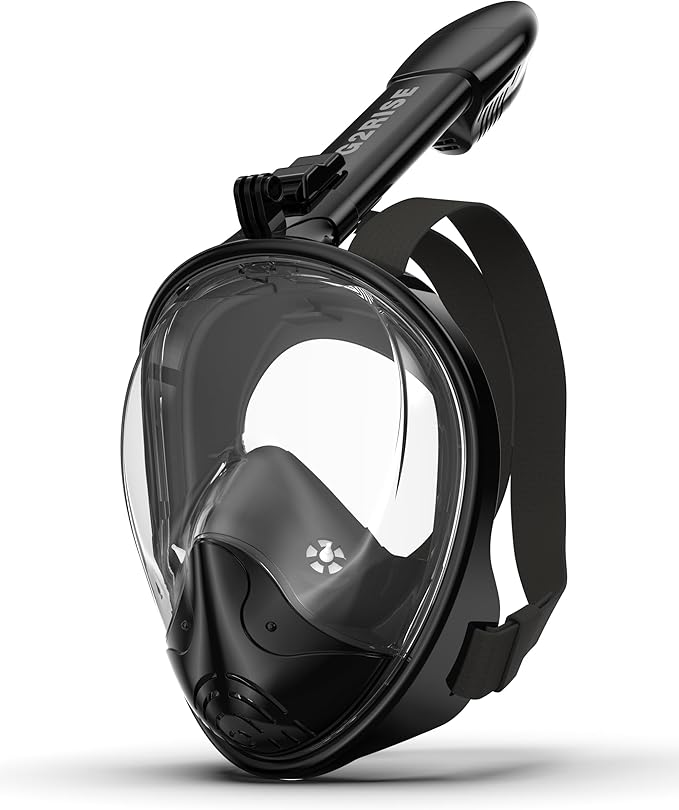 G2RISE Full Face Snorkel Mask Adults Snorkeling Set Gear for Kids with Detachable Camera Mount, Safe Breathing, Anti Fog Anti Leak