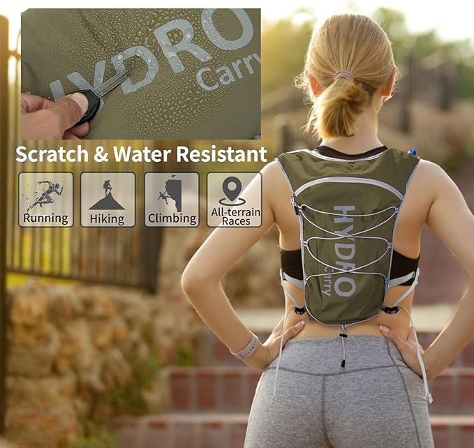 Lightweight Running Vest for Women and Men Hydration Backpack Pack with 1.5L Water Bladder Bag for Hiking Trail Running Gear Cycling Marathon