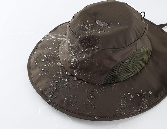 Home Prefer UPF50+ Mens Sun Hat Wide Brim Fishing Hat for Men UV Protection Womens Beach Bucket Hat for Golf Hiking Gardening