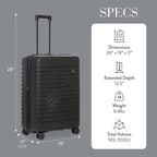 Bric's 28" Expandable Spinner Suitcase - Travel Luggage with TSA-Approved Lock and Hard Shell Exterior - B|Y Ulisse - Black
