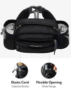 WATERFLY Fanny Pack Waist Bag: Waist Pack for Women Men with Two Water Bottle Holder Hiking Fanny Pack for Running Walking DogWalking Travel Cycling
