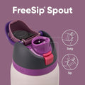 Owala FreeSip Insulated Stainless Steel Water Bottle with Straw for Sports, Travel, and School BPA-Free Sports Water Bottle, 40 oz, Dreamy Field