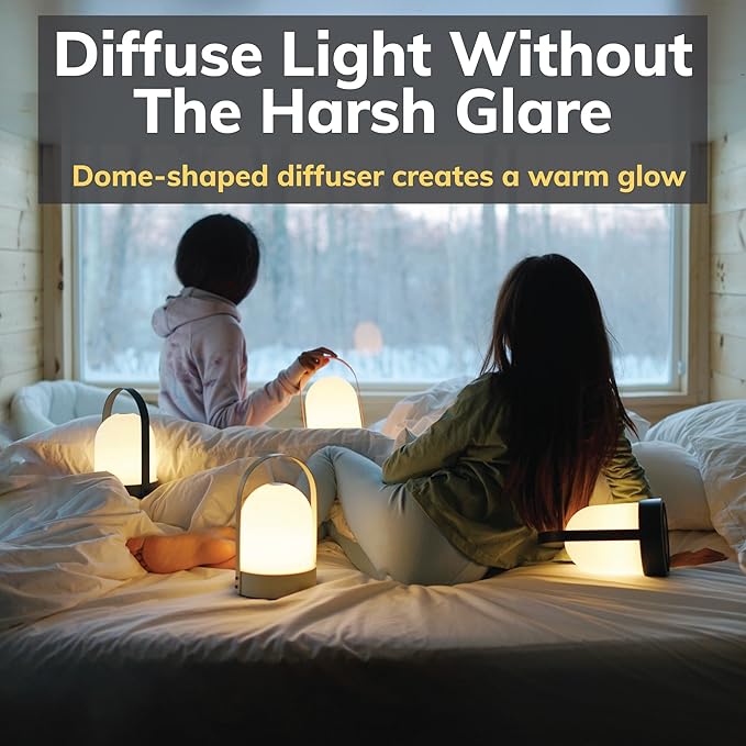 Bask KIN 3.0 Portable Cordless Rechargeable Lantern Table Lamp | Goes 5X Longer Without Needing A Charge - Only Lamp with A Long-Lasting LiFePO4 Battery On The Market