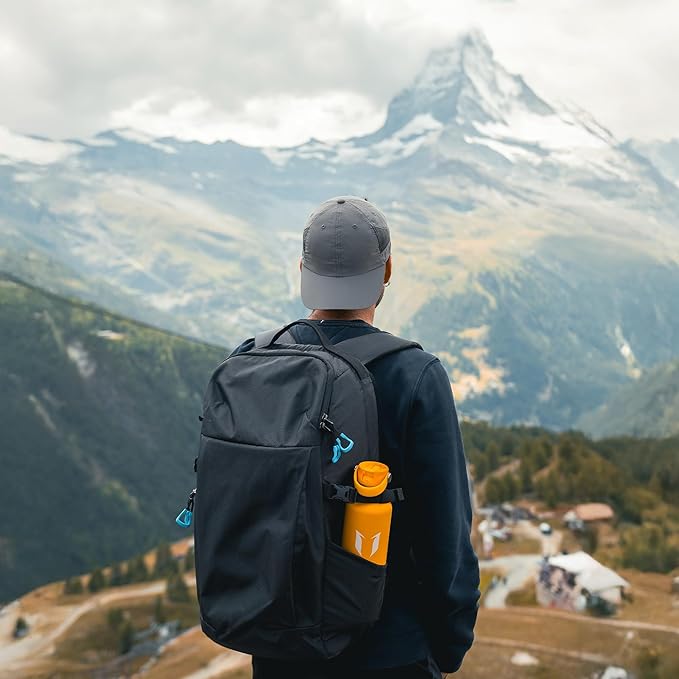 Super Sparrow Insulated Water Bottle - 17 Oz / 25 Oz / 32 Oz - Standard Mouth FlipFlow Flask - BPA Free, Leak Proof Drink Bottle- Ergonomic Straw Water Bottles for Work, Gym, Travel, Sports