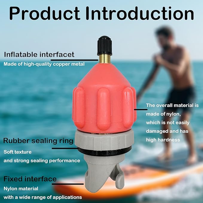 3pcs Sup Paddle Board Inflator Air Pump Adapter Adaptor Attachments for Inflatables Kayaks Boats Stand Up Paddleboard Valve Connector Accessories