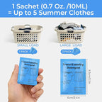 100 Pack Travel Laundry Detergent Bulk, Portable Single Use Liquid Laundry Soap, Verbena Scented, 10ml TSA Approved Travel Size for Traveler, Cruise, Hostel & Camping Essentials