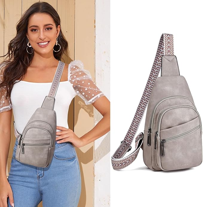 Sling Bag Crossbody Bags for Women Small Cross Body Bag Fanny Packs Chest Sling Purse for Daily Travel Leisure Sport