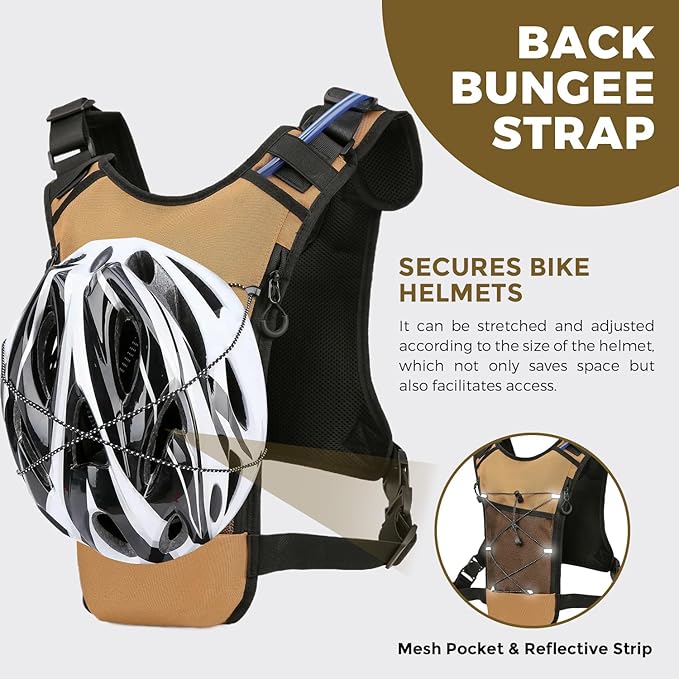 USA Original Patent Running Hydration Vest Backpack, Lightweight Chest Pack with 2.0L Water Bladder Bag Daypack for Hiking Running Cycling Race Marathon for Women Men