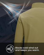 MAGCOMSEN Men's Fleece Lined Softshell Jacket Waterproof Windbreaker Rain Jacket for Tactical Hiking