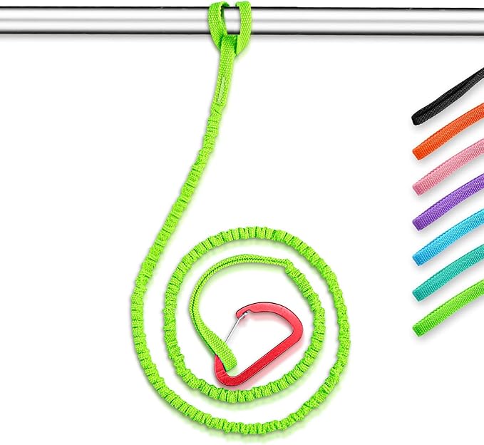 OCEANBROAD Kayak Paddle Leash Stretchable Strap Lanyard Rope for SUP Kayaking Boating Canoeing Fishing Pole Rod 4-7 Feet