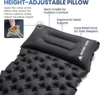 ONETIGRIS Blackcrystal Sleeping Pad, Ultralight Camping Sleeping Pad with Pillow Built-in Foot Pump Inflatable Sleeping Mat Compact for Camping Backpacking Hiking Traveling Tent