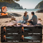 20000mAh Camping Fan with LED Lantern, 360° Oscillation, Remote Control, 4 Speed & Timer, Rechargeable Battery Powered Fan for Tent, Outdoor, Travel, Hurricane, Emergency, Power Outage(Orange)