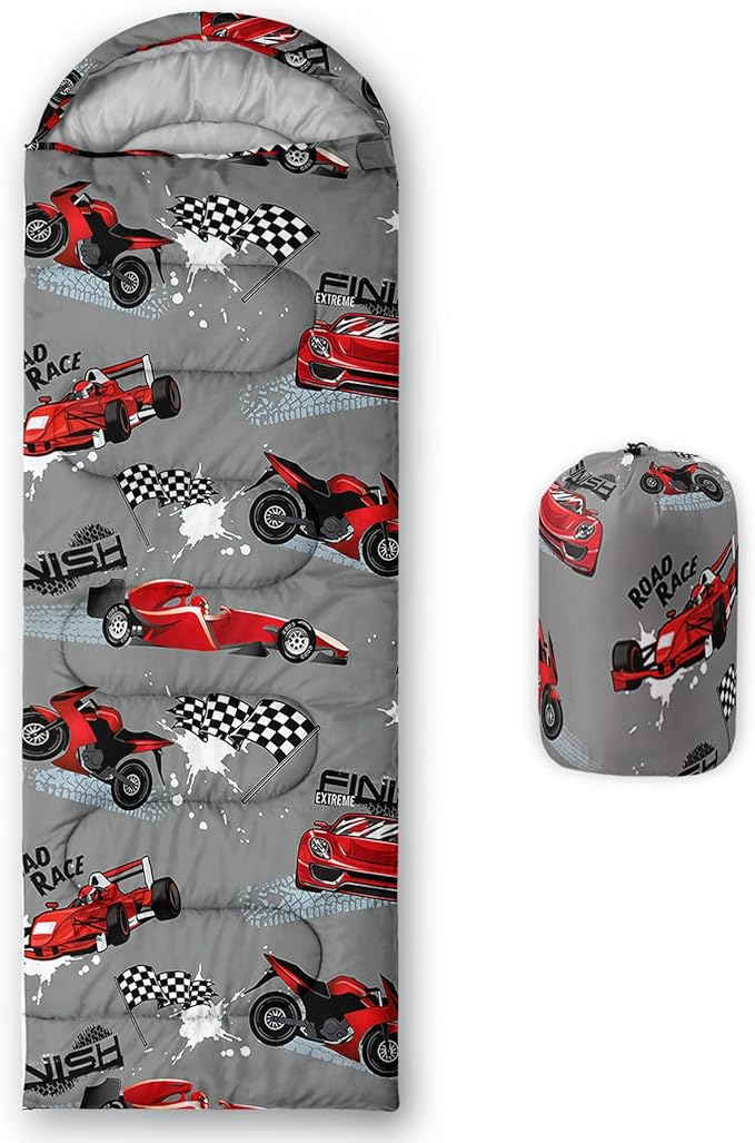 Axolotl Unicorn Sleeping Bag for Kids Boys Girls–Lightweight Warm Cold Weather Sleeping Bags,Waterproof Portable Sleeping Bag with Compression Sack for Camping Backpacking Outdoor Indoor