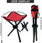 Folding Camping Stool Portable Outdoor Chair Use Height 12.5in Fishing Chair Seat for Camping Hiking Golf Hunting Hiking Outdoor Gardening and Travel Beach Maximum Weight Capacity 300 lbs (Red)