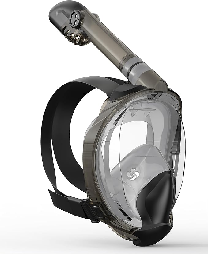 Zenoplige Full Face Snorkel Mask Adults,Dry-Top Snorkeling Gear with Camera Mount,Foldable 180-Degree Panoramic Scuba Mask for Snorkeling Diving Swimming Travel,Snorkel Mask Anti-Fog & Anti-Leak