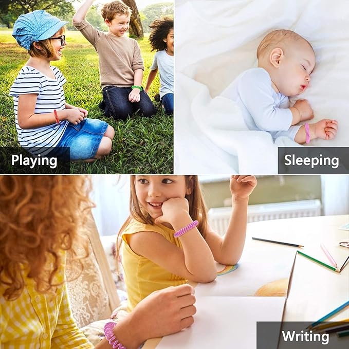 60 Pack Mosquito Repellent Bracelets, Individually Wrapped Wristbands, DEET Free, Natural and Waterproof Bands, Camping Travel Essentials (60 Count (Pack of 1))